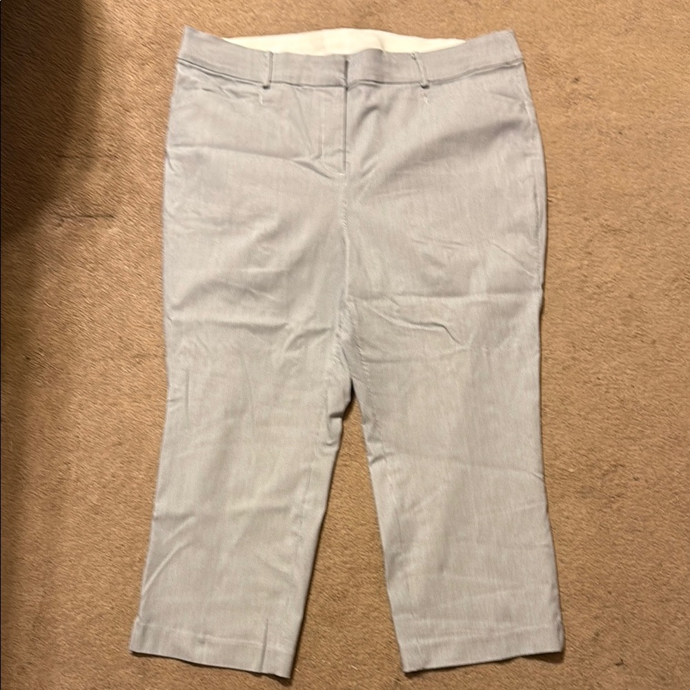 Lane Bryant Light Gray Cropped Pants